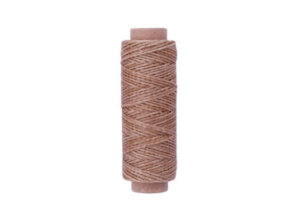 Khaki Leather Sewing Flat Wax Thread | 1mm | 164 ft / 50m