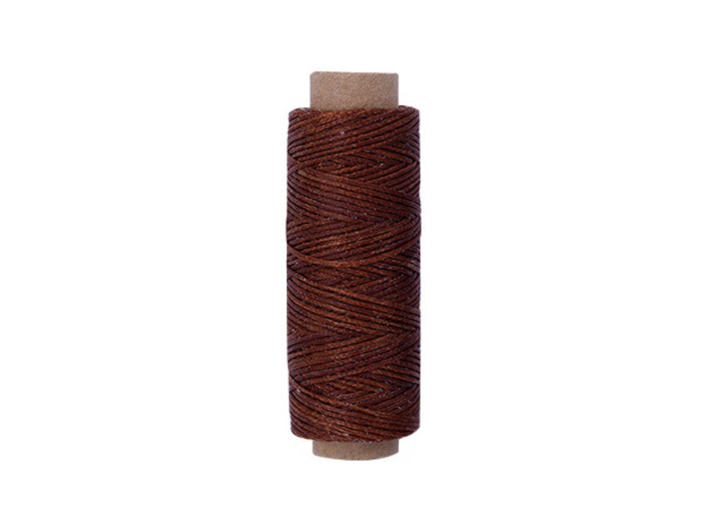 Coffee Leather Sewing Flat Wax Thread | 1mm | 164 ft / 50m