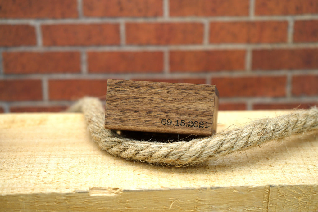 Magnetic Wooden Ring Box | Proposal | Walnut Wood | Engagement Ring Box | Men's Wedding Band Box | Women's Wedding Ring Box