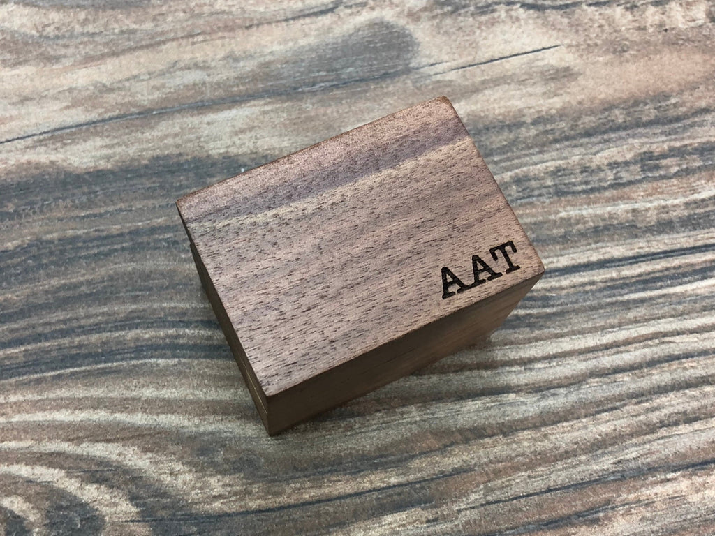 Laser Engraved Magnetic Wooden Proposal Ring Box | Walnut Wood | Engagement Ring Box | Men's Wedding Band Box | Women's Wedding Ring Box