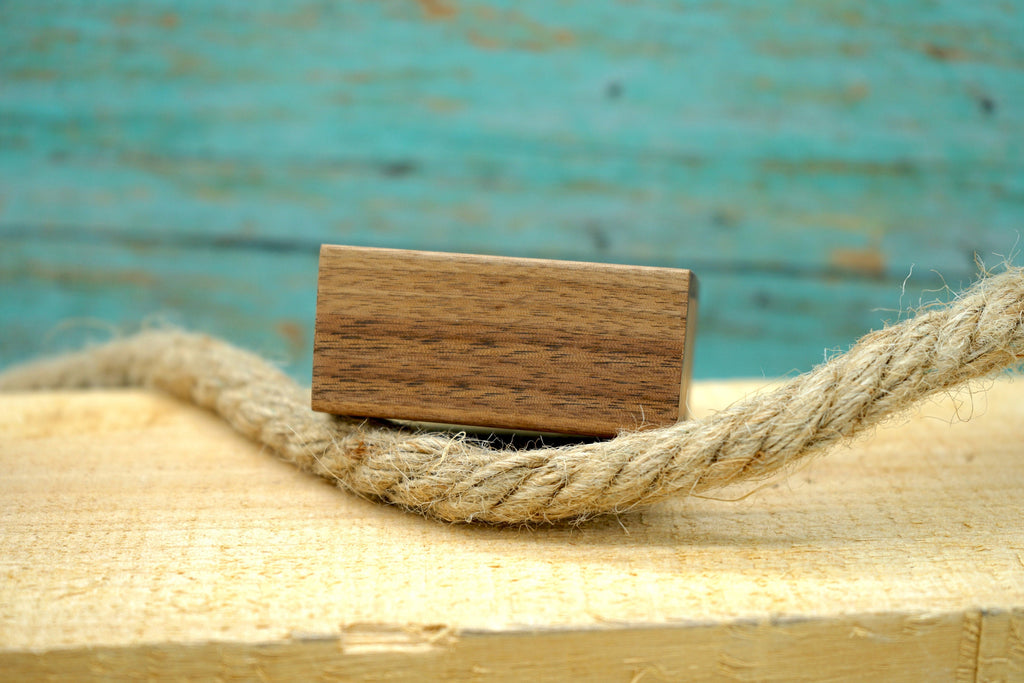 Magnetic Wooden Ring Box | Proposal | Walnut Wood | Engagement Ring Box | Men's Wedding Band Box | Women's Wedding Ring Box