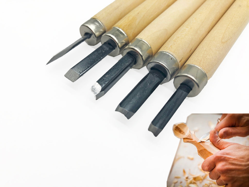 5 Pcs Steel Wood Carving Set | Ultra Light Weight / Durable Student Carving Set