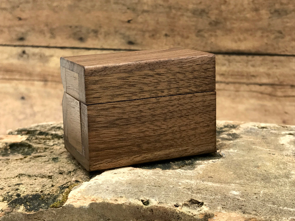 Magnetic Rustic Wooden Ring Box