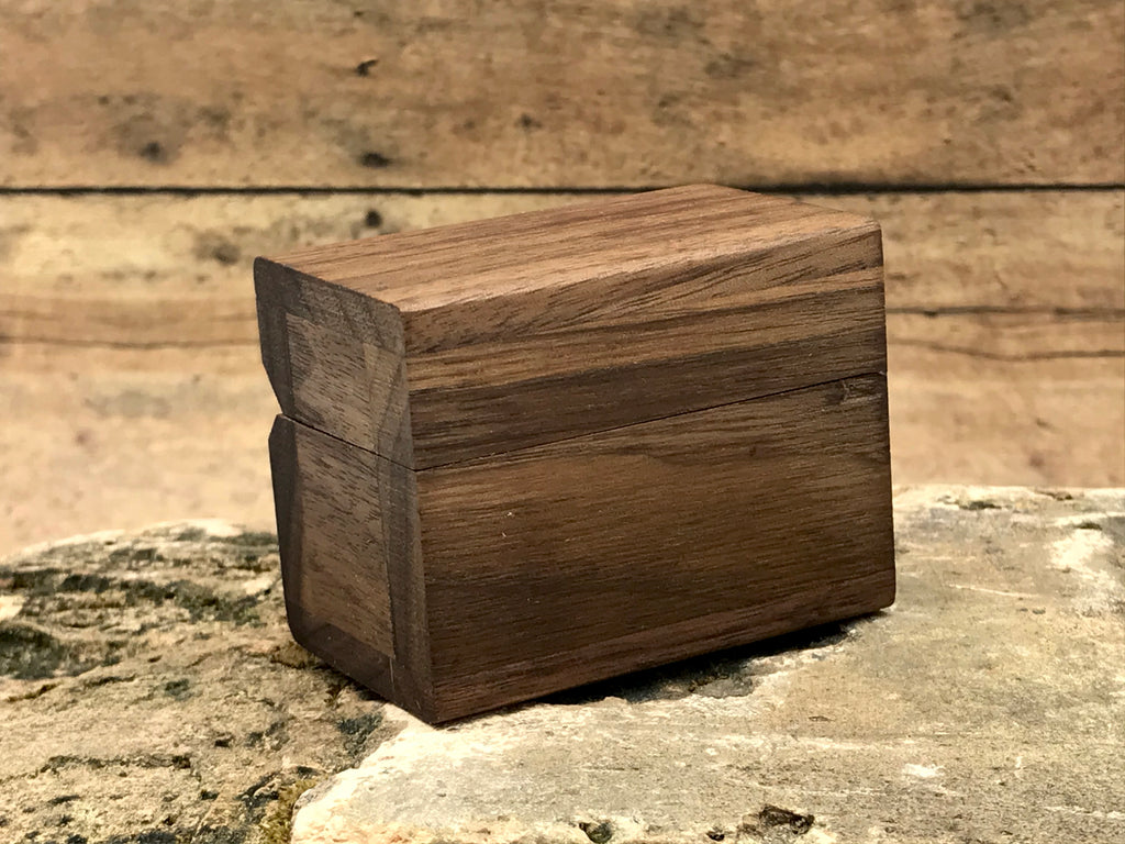 Magnetic Rustic Wooden Ring Box