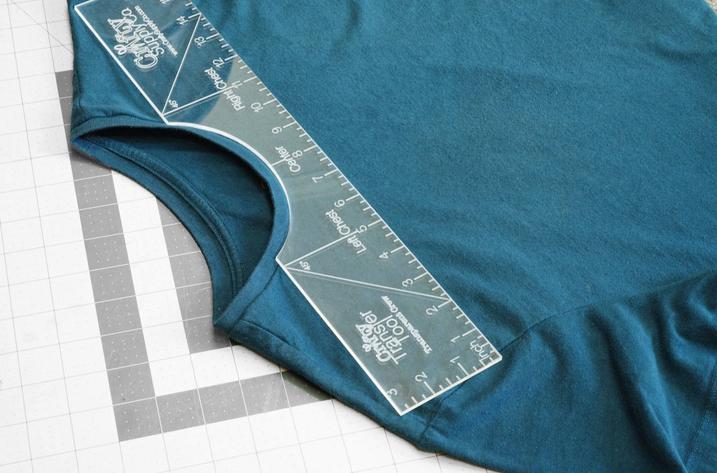 Crafty Transfer Tool | Transparent T-Shirt Alignment Guide | Crew Neck HTV Graphics Centering & Placement | Clear Tool for Shirt Making