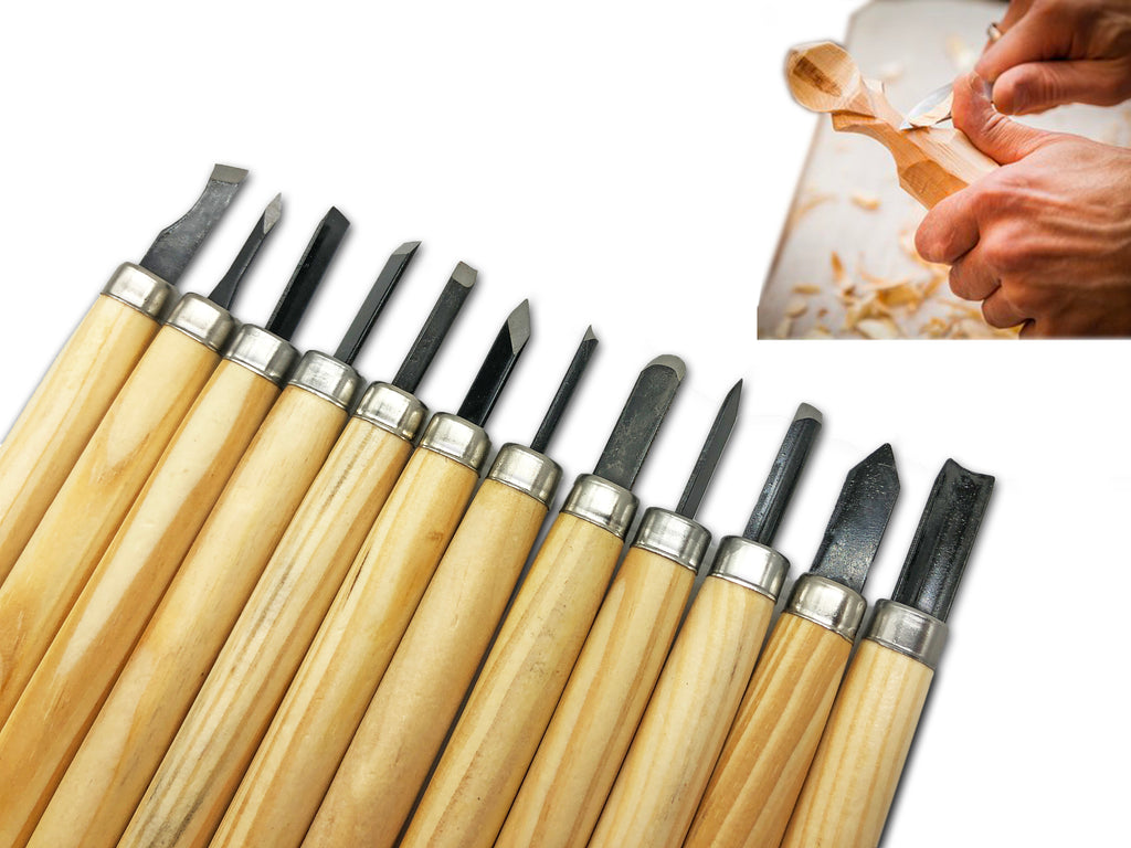 12 Pcs Steel Wood Carving Set | Ultra Light Weight / Durable Student Carving Set